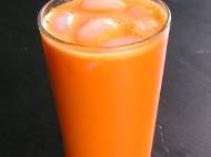 Carrot and orange juice with some ginger