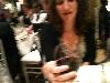 Rikki with wine at reception