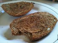 Spelt bread with butter