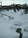 Breckenridge's Blue River covered in snow