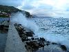 Waves crashing in Dubrovnik